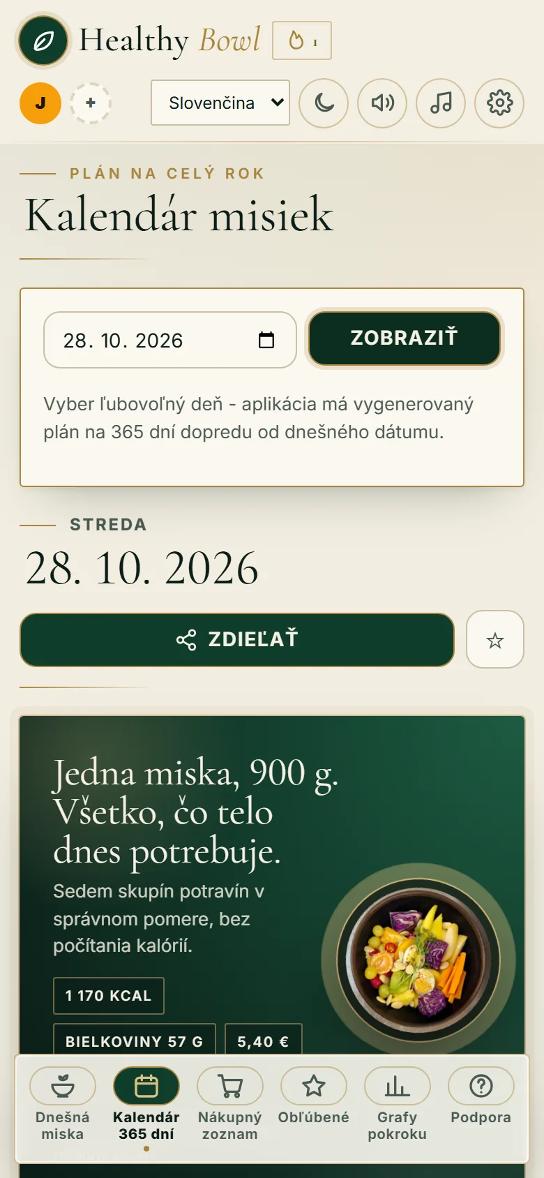 Kalendár 365 dní