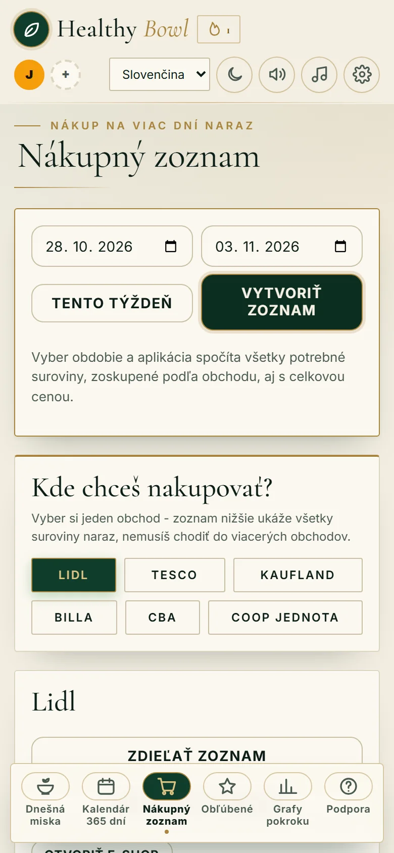 Nákupný zoznam